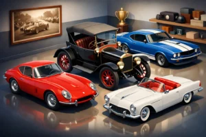 Colección de coches clásicos con historia viva